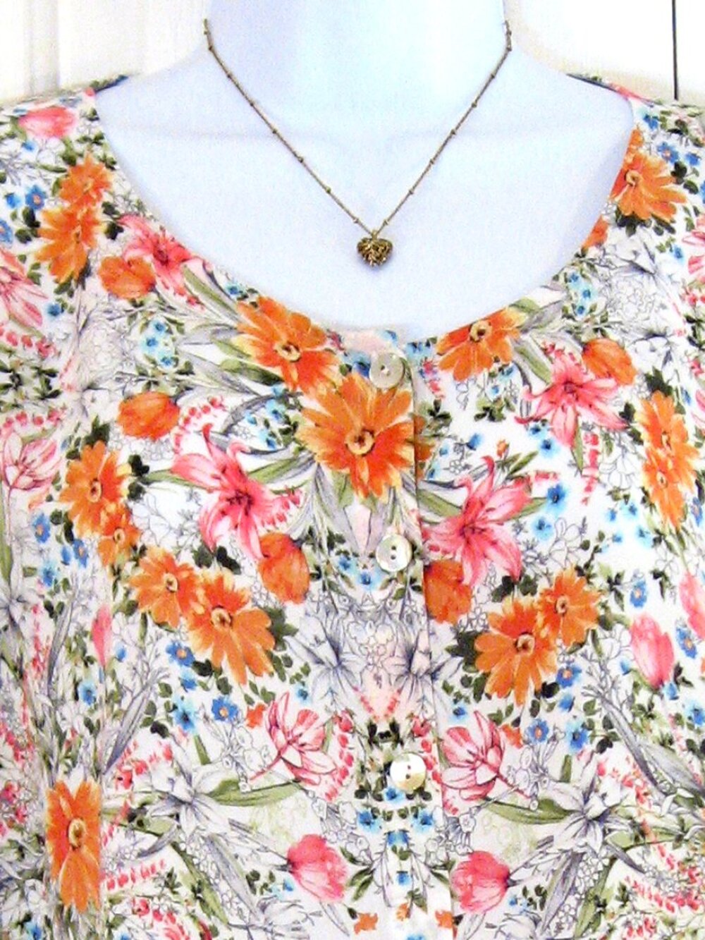 J. Jill | Floral Printed Flounce Hem Tunic Top - Picture 3 of 9